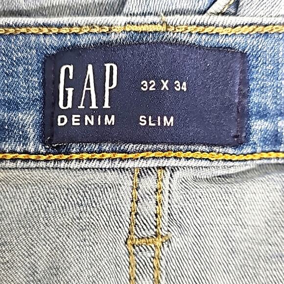 Gap Soft Wear Womens 5 Pocket Zip and Button Closure Slim Fit Jeans Size 32 x 34 - Picture 6 of 9